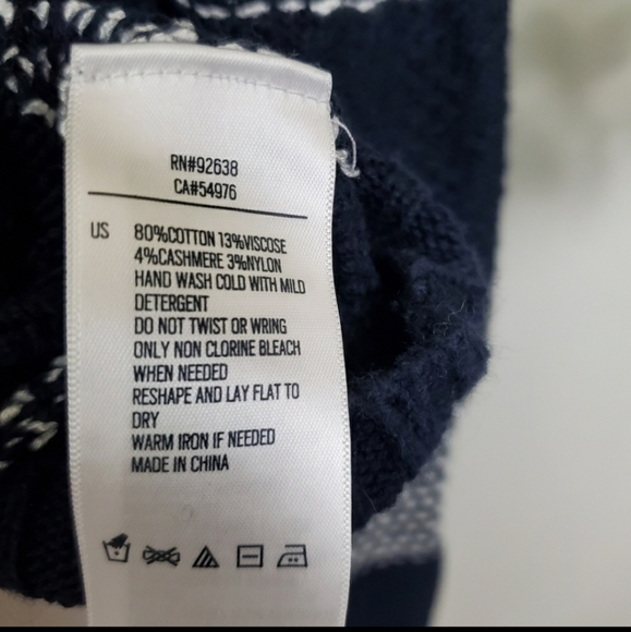 Fossil navy striped knit crewneck sweater - Picture 13 of 14